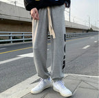 Trousers Hip-hop Wide Leg Sweatpants For Men Summer Stylish Training Cotton Loose Elastic Y2k Casual Baggy Male Sweat Pants L