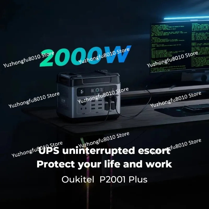 2000W 2400W Portable Power Station 2048Wh Solar Generator 110V 220V App Controlled