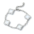 Stylish Petal Chan Bracelets for Men Boys,Waterproof Natural Shell Chain Links Wristband,Birthday Gift