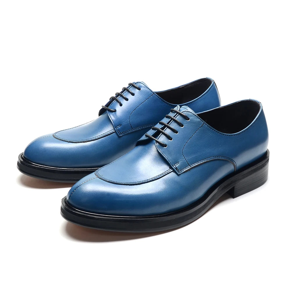 Luxury Handmade Wedding Party Men's Dress Shoes Cow Genuine Leather Lace-up Oxfords Derby Formal Business Social Male Footwear