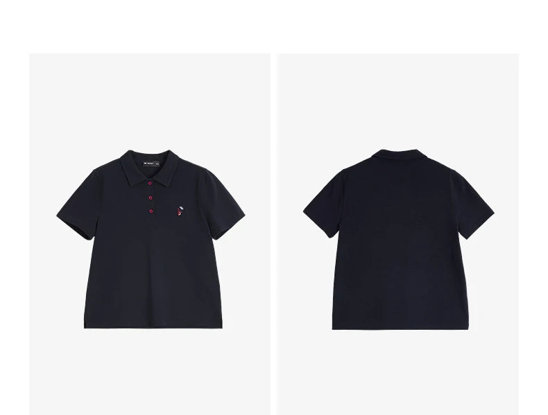 TOYOUTH Women Polo Shirt 2026 Summer New Breathable Short Sleeve Versatile Pullover Tops