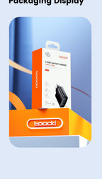 Toocki 40W GaN Fast Charger QC4.0 PD3.0 AFC SCP 4 Port USB Type C Charger for iPhone 16 15 14 Samsung S25 S24 Xiaomi Huawei OPPO