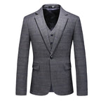 Men's Business Casual Three-Piece Set 2024 Fashion Bridegroom Dress Suit Vest Trousers High Quality