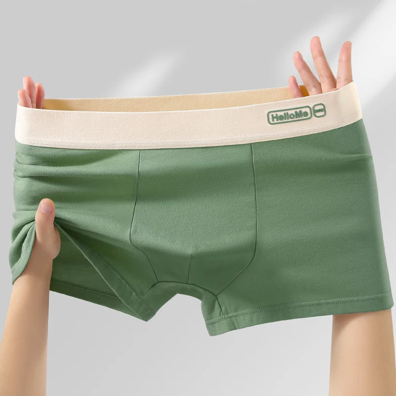 6Pcs/Men's Underwear High Quality Pure Cotton Boxer Shorts Anti-bacterial Breathable Sports Men Underwear Elasticity Large Size