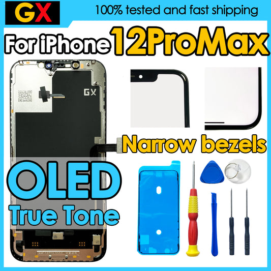 180daysWarranty GX OLED For iPhone 12 Pro Max Screen Replacement Display Digitizer Assembly Touch LCD Repair Kit Wholesale