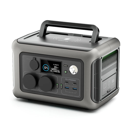 ALLPOWERS R600 Portable Power Station 299Wh LiFeP04 Battery with 600W (1200W Surge) AC Output for Outdoor Camping RV Home