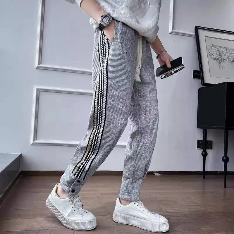 Men's Sweatpants Jogger Trousers Stripe Man Sweat Pants Harem Athletic Sport Track Harajuku Baggy New Items in Casual Fashion