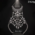 New Arrival Exaggerated Rhinestone Body Chain Fashion Evening Party Shiny Chest Chain Accessories Women Body Chain Jewelry