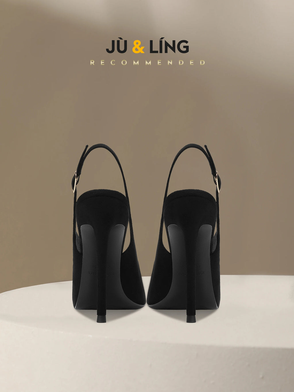 New Baotou fine heeled sandals for women, black with a buckle strap and a back strap, fashionable suede high heels
