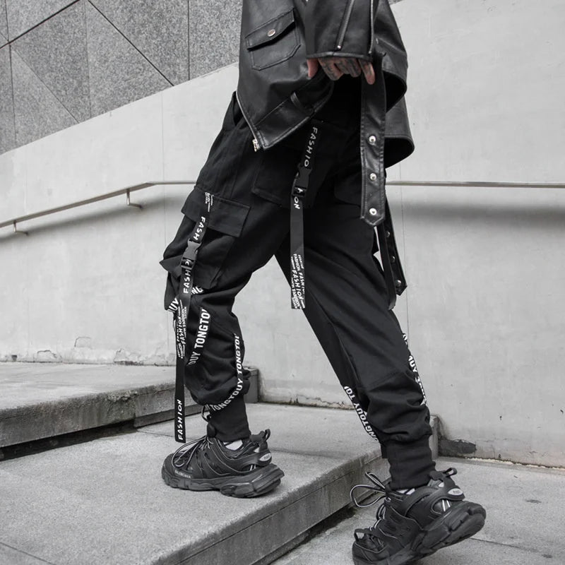 Mens Techwear Sweatpants Y2K Streetwear Jogging Pants Men Hip Hop Street Dance Casual Trousers Vintage Cargo Pant Pantalon Homme