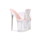 Fashion Crystal Car Model Nightclub Princess Extra Slim Heels Waterproof Platform Hatred Sky High Transparent Super High Sandals