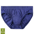 4 Pcs/Lot Men's 100% Cotton Breathable Briefs Comfortable Male Underwear Lingerie Panties Underpants Plue Size Xl -5Xl