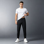 Men's Summer Lightweight High-Stretch Ice Silk Pants, Quick-Dry Breathable Ice Silk Sports Sweatpants for Running & Fitness