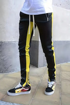 New Autumn Men's Sport Pants Casual Knitted Trousers With Zipper Pockets Solid Color Jogger pants Male pantalon chandal hombre