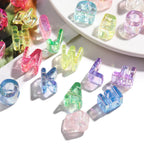 5pcs/lot Multicolour Random Letter Beads Acrylic Transparent Alphabet Bead For Jewelry Making DIY Necklace Keychain Accessories