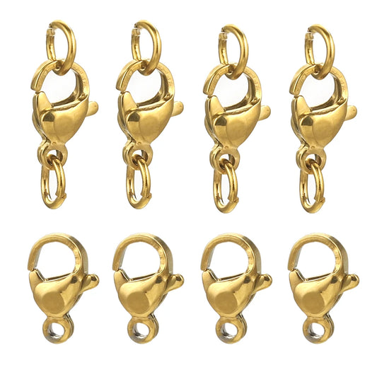 20pcs Stainless Steel Lobster Clasps For Bracelet Necklace,Lobster Clasps With Jump Rings Connectors Clasp DIY Jewelry Findings