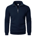 2026 Autumn Men's Zipper Pullover Turtlenecks Warm Sweaters Solid Color Long Sleeved Fashion Male Casual Daily Sweatshirt Top