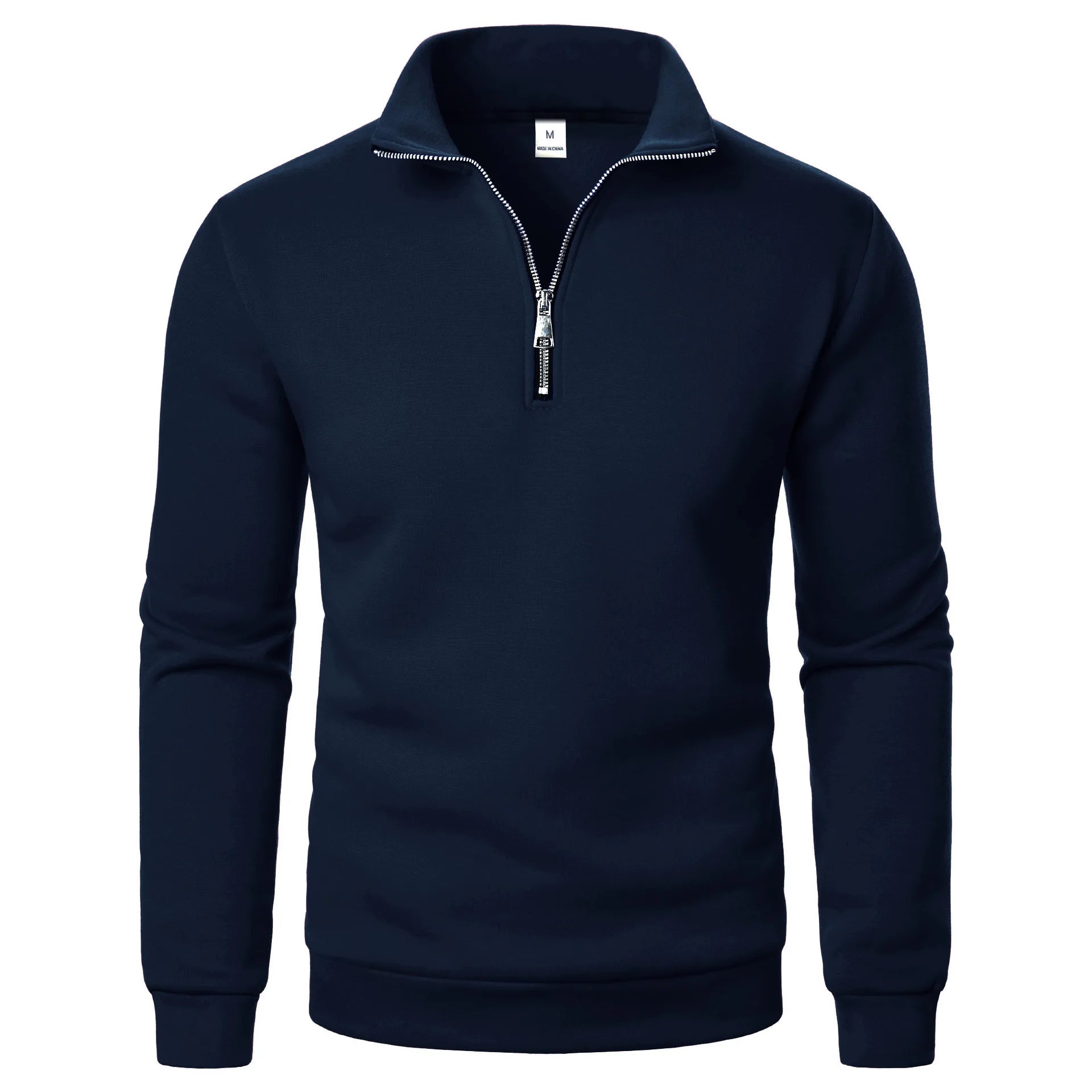 2026 Autumn Men's Zipper Pullover Turtlenecks Warm Sweaters Solid Color Long Sleeved Fashion Male Casual Daily Sweatshirt Top