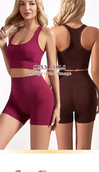 1Set Womens Underwear Set Wireless Lingerie Panties Bra Female Sexy Seamless Tank Crop Top Lady Sports Fitness Yoga Clothing Set