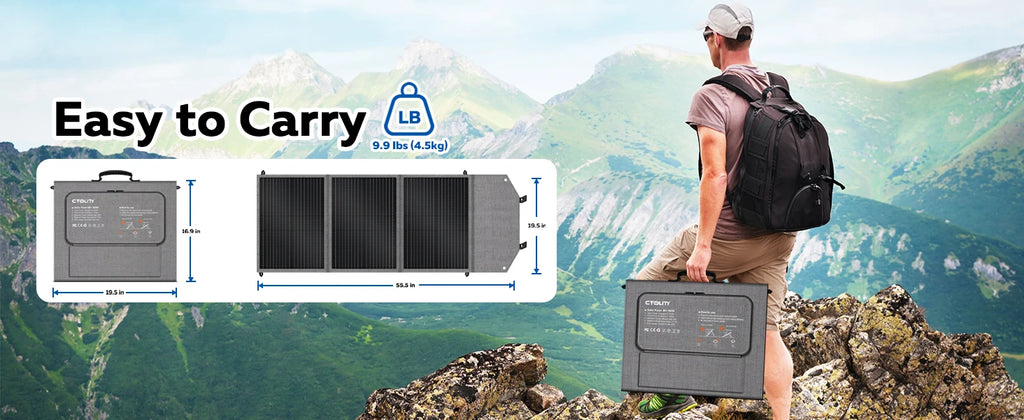 CTOLITY XP1000 1800W Portable Power Station 1024Wh Lifepo4 Apartment Charging Station Pure Sinve Wave Camping Solar Generator
