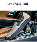 Summer Men Casual Flats Fashion Genuine Leather Soft Moccasins Brand Loafers High Quality Breathable Men Dress Shoes Size 36-47