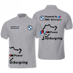 BMW Men's 2025 New Lapel Short Sleeve T-Shirt BMW Modified Car Culture Car Lovers Printed Men's and Women's Same Polo Shirt Top