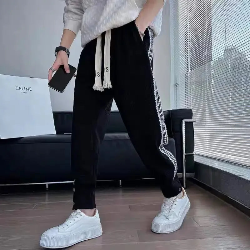 Men's Sweatpants Jogger Trousers Stripe Man Sweat Pants Harem Athletic Sport Track Harajuku Baggy New Items in Casual Fashion