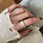 VENTFILLE 925 Sterling Silver Irregular Ring for Women Geometry Versatile Minimalism  Accessories Jewelry Gift Dropshipping
