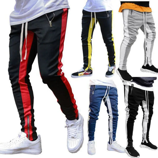New Men's Casual Fashion Pants Sportswear Skinny Male Trousers Gyms Tracksuits Bottoms Hip Hop Streetwear Joggers Sweatpants