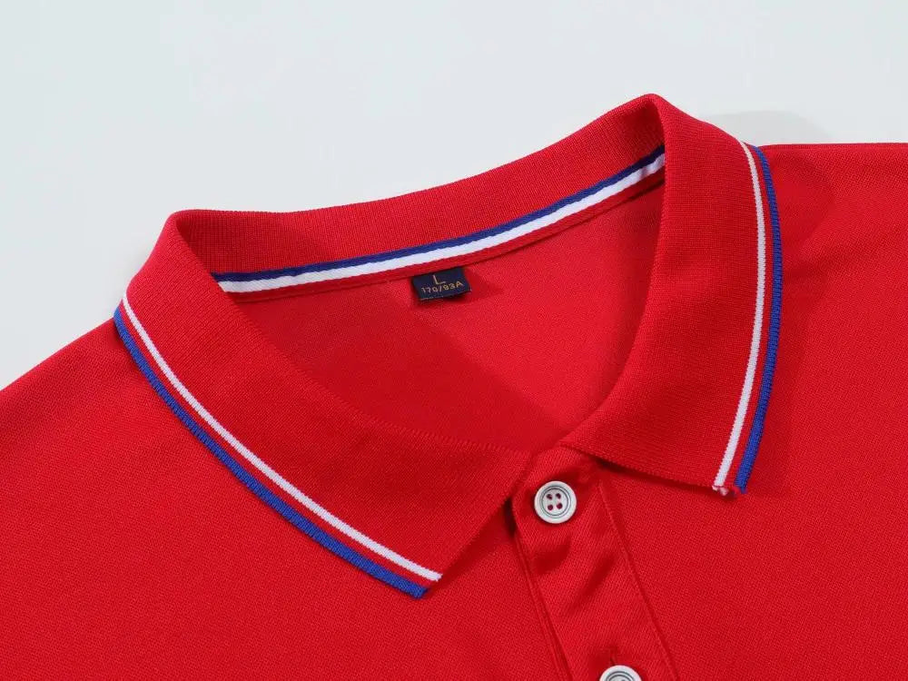 Men Fashion Breathable Minimal Print Polo Shirts Color Striped Collar Short Sleeve Tops Trendy Versatile Daily Office Casual Tee