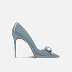 Bow High Heels Women's New Sweet Pointed Stiletto Comfortable Patent Leather Women's Shoes
