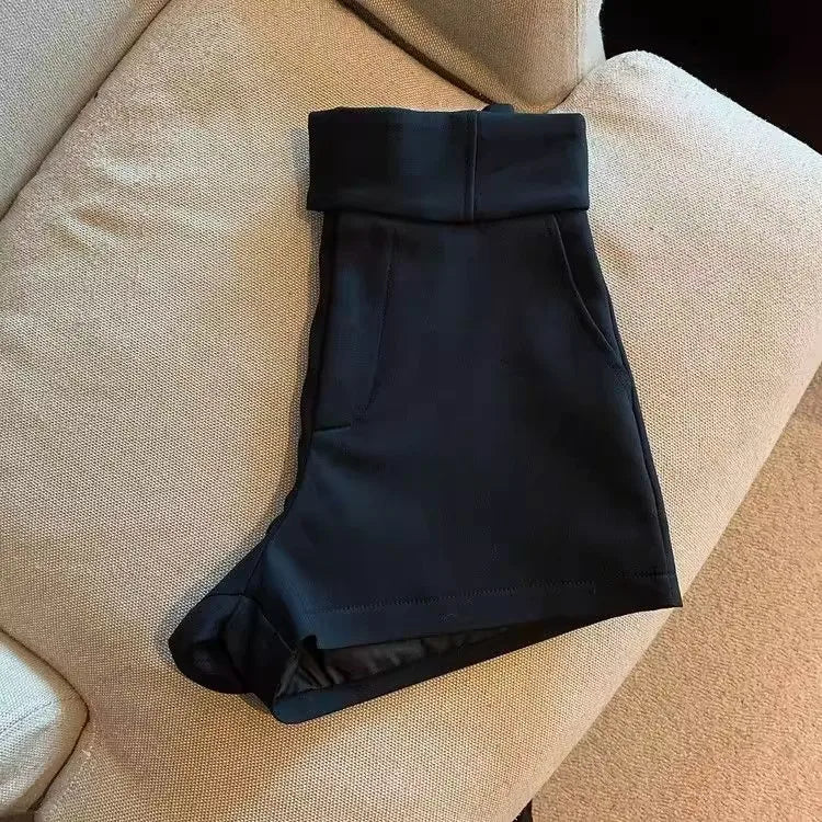 Women Sexy Shorts Mooyufon Black Shorts Women Harajuku Elegance High Waisted Shorts A Line Slim Casual Hot Girl Straight Pants