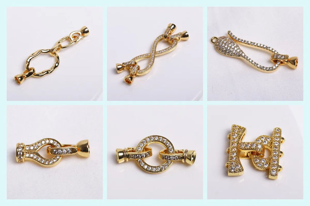 1 Pcs 18K Gold Plated Magnetic Lock For Bracelet Connectors Accessories,Magnetic Fasteners Clasp For DIY Jewelry Making Supplies