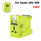 200W Portable Power Station Power Generator For Ryobi 18V Lithium Battery Portable Power Inverter With Dual USB 280LM LED Light