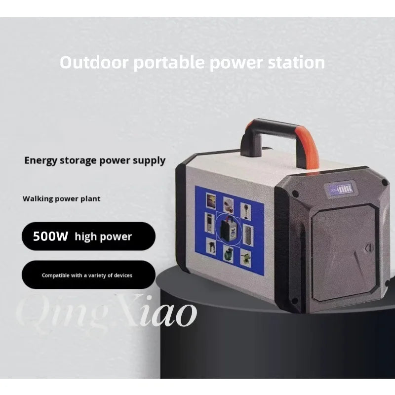 500W Portable Power Station Dual Voltage 110V 220V Solar Generator For Outdoor Camping Fishing And Car Emergency Use Lifepo4