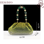 Queena Yan Shiny Italian Fashion Pointed Toe Women High Heel Shoes Mixed Color Effect Rhinestone Decoration Shoes And Bag Set