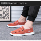 Men's Washed Fabric Casual Shoes Anti Slip and Wear-resistant Driving Shoes Canvas Shoes