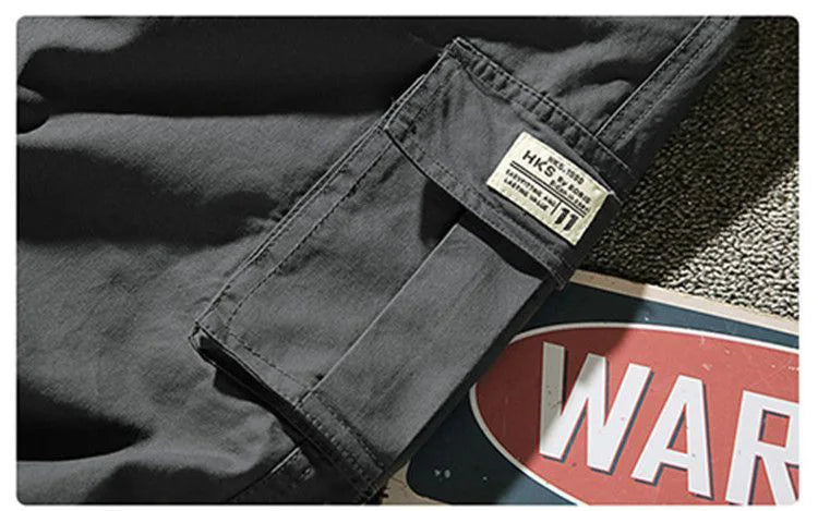Camouflage Cargo Pants Men Cotton Streetwear Korean Hip Hop Joggers 7XL Loose Fit Casual Trousers Multi-Pockets Elastic Waist