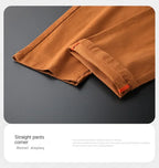 Seven-Color Stretch 97% Cotton and 3% Spandex Jeans Men Trendy Wild Simple High-End Slim-Fitting Small Straight Casual Trousers
