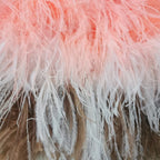 True ostrich feather Multicolor Mini Skirt Elastic Waist  Sexy Clothing Club Party Dance Rave Short Skirt Note select 3 colors