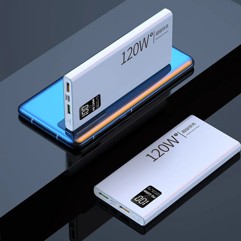 120W 50000mAh Power Bank CCC Certified Fast Charging Portable Charger For iPhone Samsung Xiaomi Mobile Phones