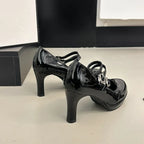 Thin High Heel Women Mary Jane Shoes Concise Shallow Belt Buckle Shoes Spring Autumn Ladies Elegant Wedding Dancing Pumps