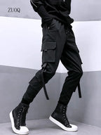 New 2025 Black Cargo Pants Men Summer Hip Hop Streetwear Harajuku Pockets Harem Trousers Joggers Pant Man and Women