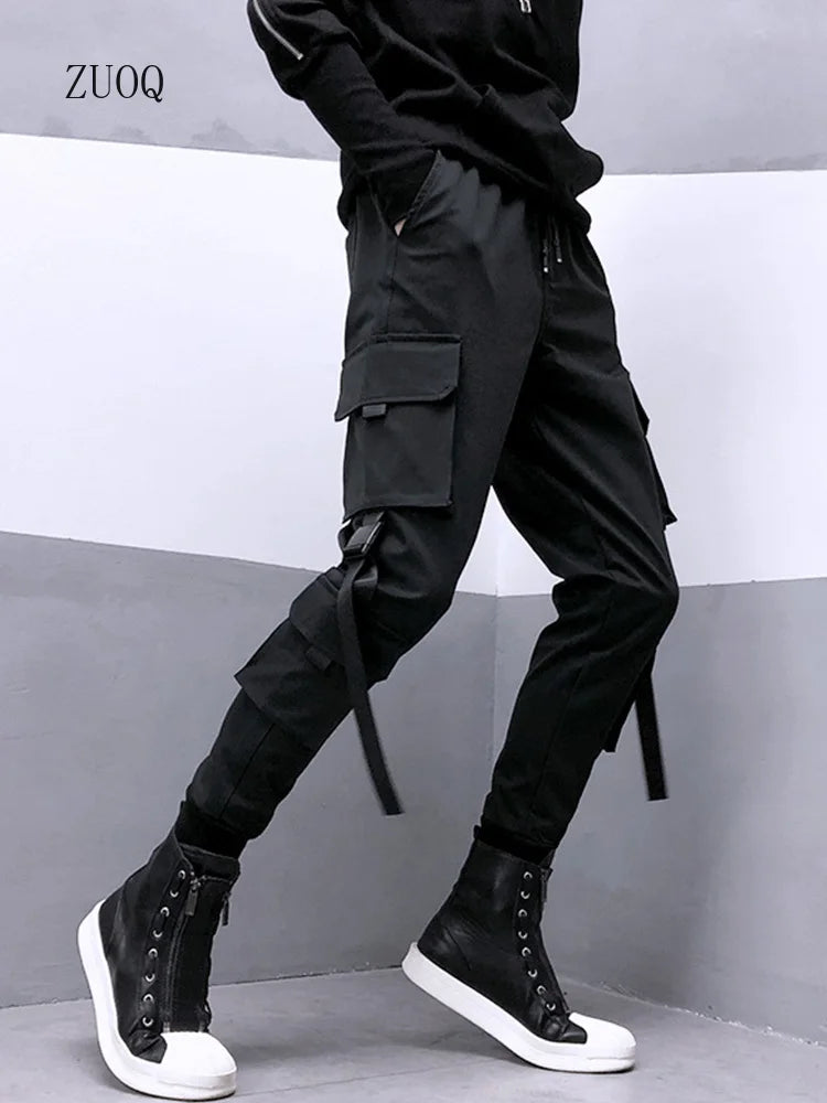 New 2025 Black Cargo Pants Men Summer Hip Hop Streetwear Harajuku Pockets Harem Trousers Joggers Pant Man and Women