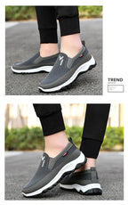 New autumn men's cloth shoes Mesh Breathable Non-Slip Loafers Casual Soft Sole Vulcanized Shoes Comfortable Sneakers Zapatos