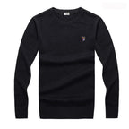 2022 New High Quality Knit ew Design Spring Autumn 100% Cotton Pullover Sweaters Male Casual Solid Color Jumper Pull Homme 8507