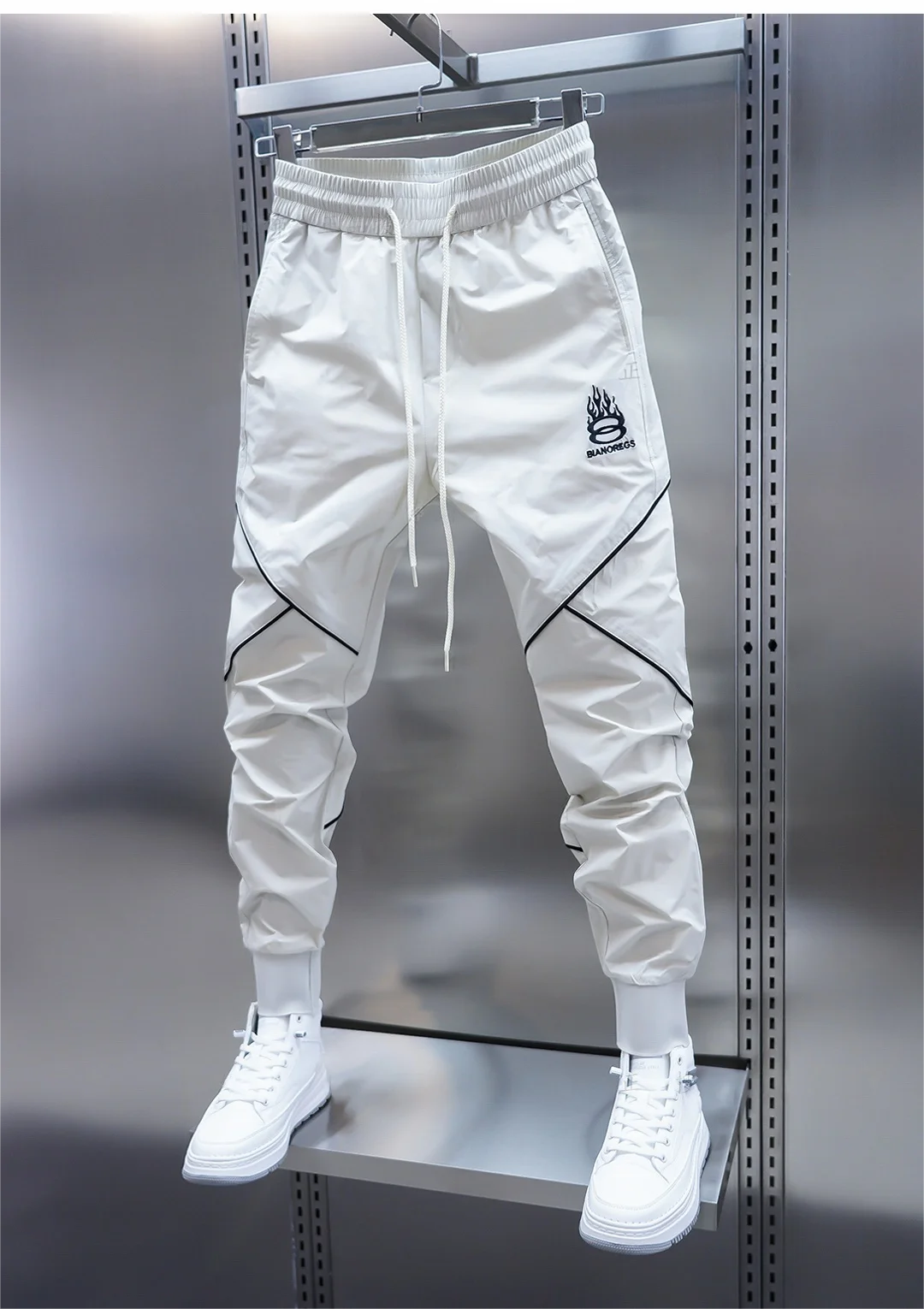 Men's Cargo Pants White Hip Hop Male Trousers Summer Regular Fit Harajuku Long Slacks Street Emo Cheapest Luxury New In Casual