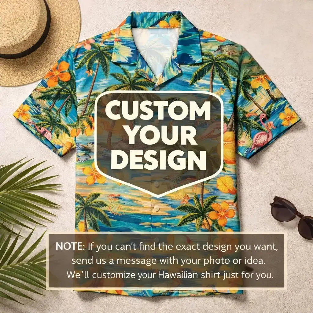 New Men Palm Tree Print Hawaiian Shirt Tropical Beach Aloha Shirt Casual Short Sleeve Button Down Summer Vacation Shirts