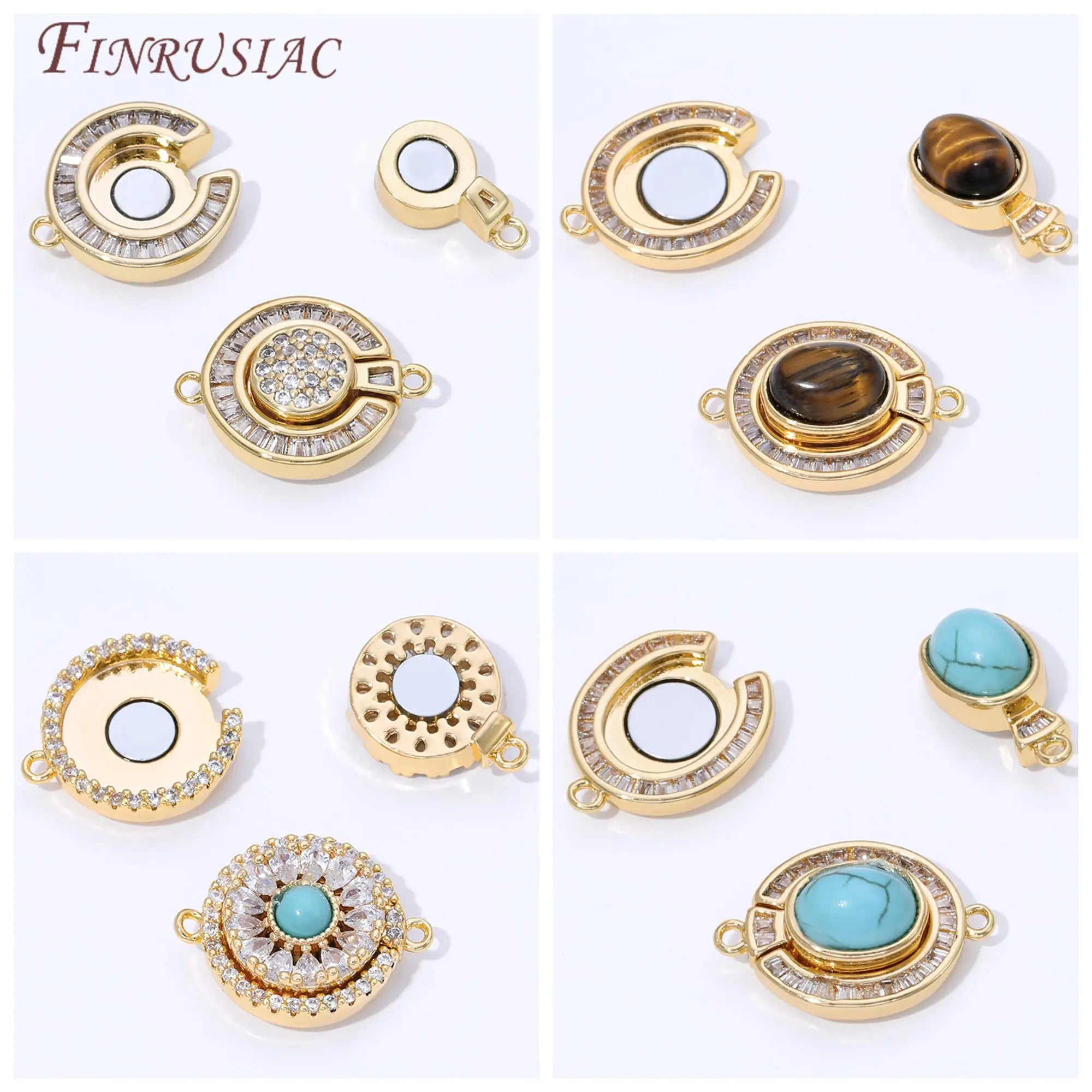 1 Pcs 18K Gold Plated Magnetic Lock For Bracelet Connectors Accessories,Magnetic Fasteners Clasp For DIY Jewelry Making Supplies