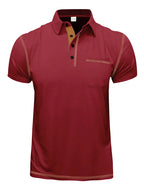 2024 New Summer Mens Lapel Pocket Polo Shirt Breathable Polyester Short Sleeve Tops Casual Daily Office Business Wear For Men